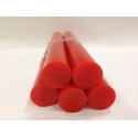 Polyurethane rod in Vulkollan® Adiprene® length 500mm red Sh.