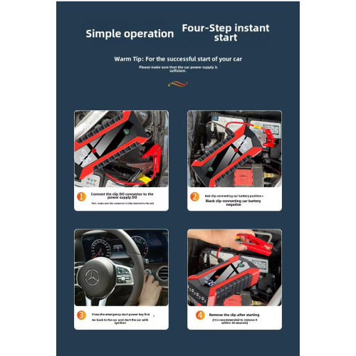 Notfall-Starter Autobatterie Booster Starter Tragbare Power