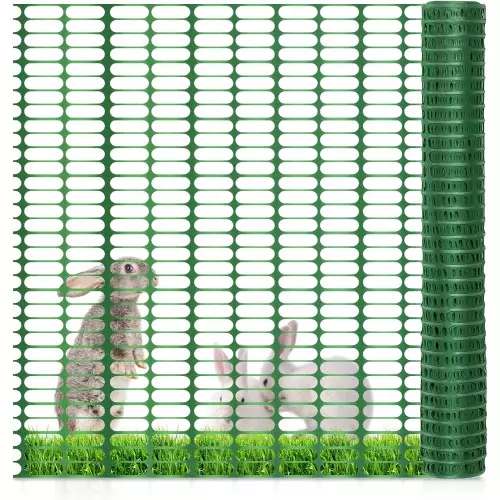 Red de obra extruida en HDPE con malla ovalada, bordes y banda