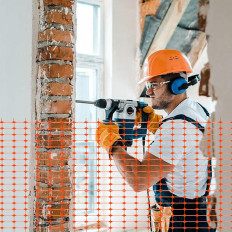 Rede de canteiro de obras para cercas de plástico laranja 2