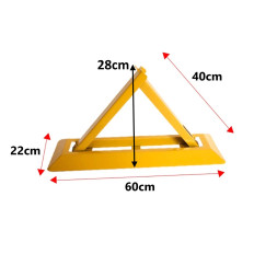 "Triangle" foldable parking barrier anti-car stop with lock and 2