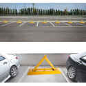 Barreira de estacionamento em "triângulo" dobrável anti-carro