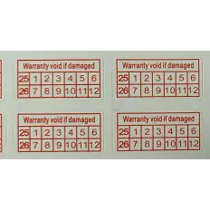 84 pezzi etichette adesive antieffrazione e antimanomissione -