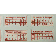 84 Etiquettes autocollantes à témoin d'intégrité avec cachet de