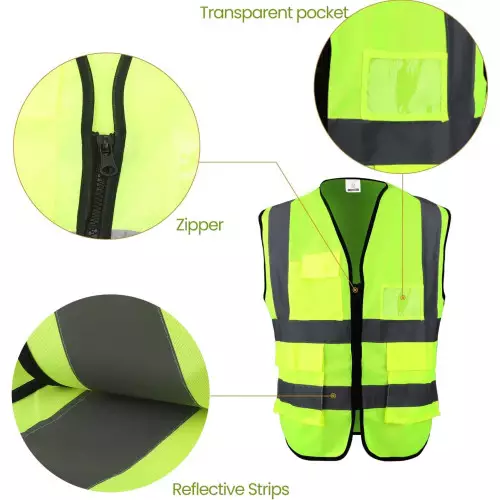 Gilet donna/uomo alta visibilità riflettente sicurezza con