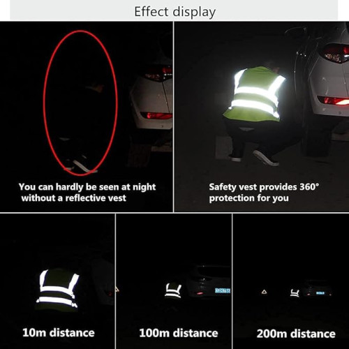 Gilet donna/uomo alta visibilità riflettente sicurezza con