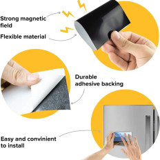 Adhesive rubber magnetic sheet 5 sheets 10x15cm flexible and 2