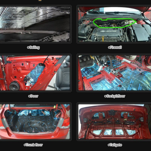 10 Günstige Aluminium-Klebepaneele für Auto-Schalldämmung