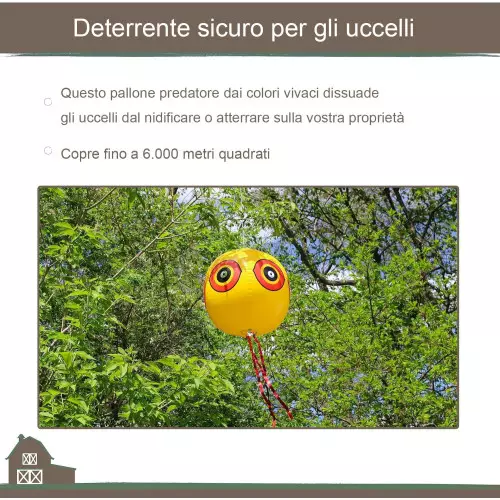 2 Balões Espantalho | Repelente Visual para Pombos e Aves 40cm