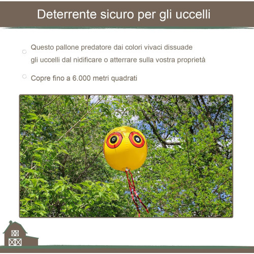 2 Scare Balloons | Visual Repellent for Pigeons and Birds 40cm