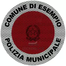 Adesivo per paletta Forze Armate e/o di Polizia rifrangente