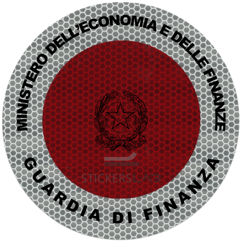 Adesivo per paletta Forze Armate e/o di Polizia rifrangente