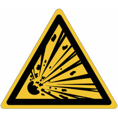 Panneaux « Matières explosives » ISO 7010 - W002 Vente en