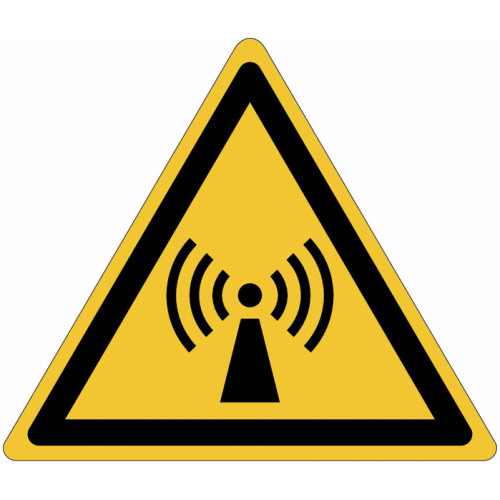 ISO 7010 „Nichtionisierende Strahlung“-Zeichen – W005 Bester