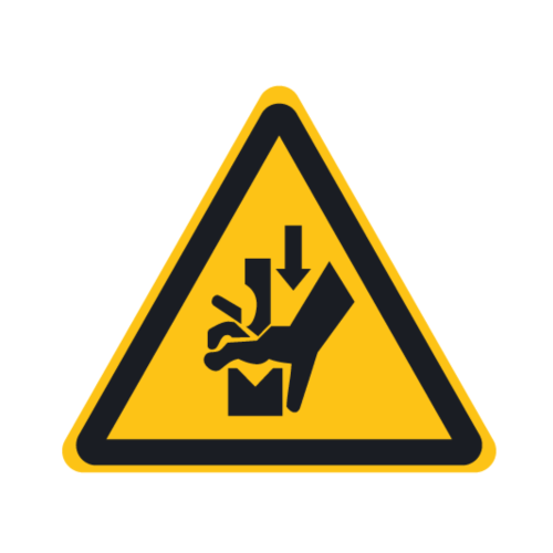 Señal adhesiva ISO 7010 « Aplastamiento de mano...