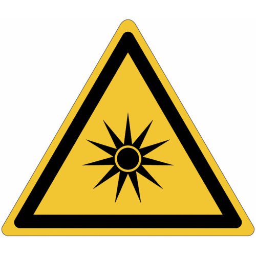 Placas de "Radiação Óptica" ISO 7010 - W027 Melhor preço, loja
