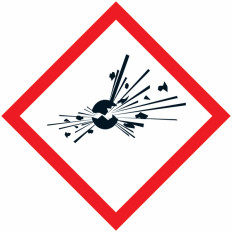Adhesive sign “Pictogram GHS01 – Explosive” Best Price, shop