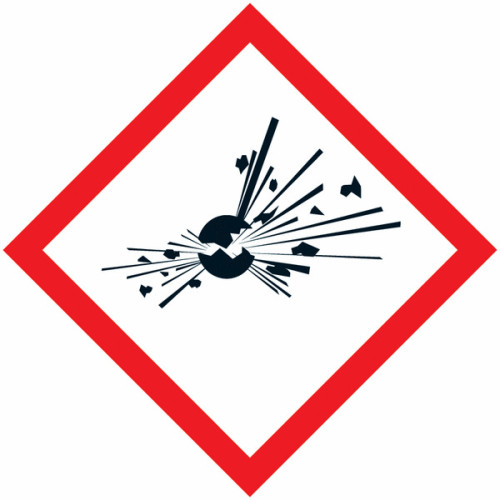 Adhesive sign “Pictogram GHS01 – Explosive” Best Price, shop