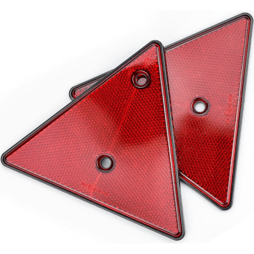 2 catadioptres triangulaires rouges arrières homologués Vente