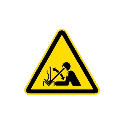 Signalisation ISO 7010 « Mouvement rapide du matériau à plier