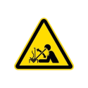 ISO 7010 sinaliza "Movimento rápido de material a ser dobrado