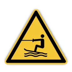 Cartelli ISO 7010 "Pericolo sport acquatici trainati" - W045
