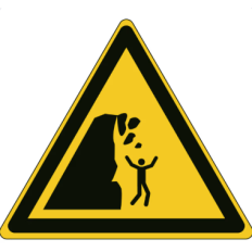 ISO 7010 "Falling Rocks" Signs - W053 Best Price, shop