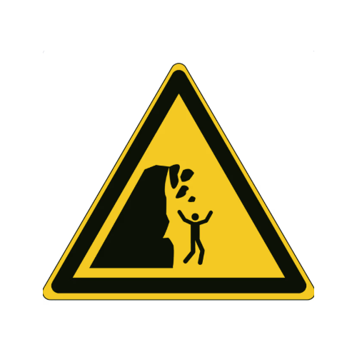 Placas ISO 7010 "Queda de Pedras" - W053