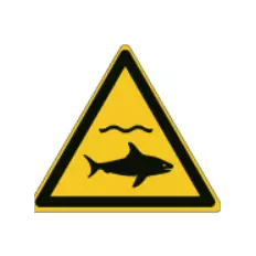 Cartelli ISO 7010 "Pericolo presenza di animali acquatici