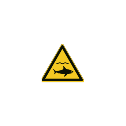 ISO 7010 "Danger of dangerous aquatic animals" signs - W054