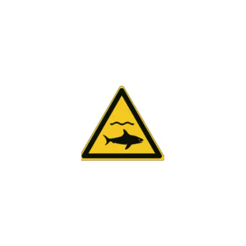 ISO 7010 "Danger of dangerous aquatic animals" signs - W054