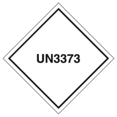 Etiqueta de PVC UN3373 Classe 6.2 Cat.