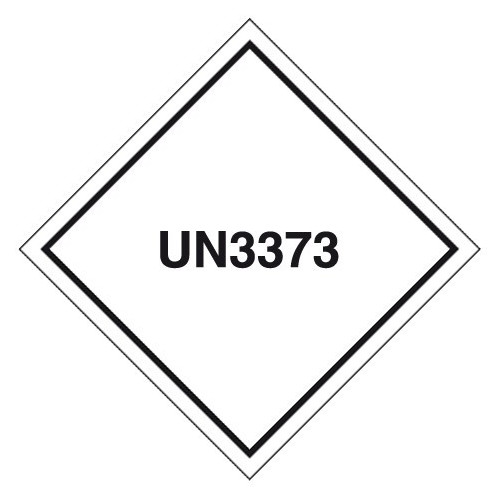 Etichetta in PVC UN3373 Classe 6.2 Cat.
