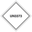 PVC label UN3373 Class 6.2 Cat. B, mm 110x110 Best Price, shop
