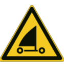 Señales ISO 7010 de "Peligro de Embarcaciones de Vela" - W059