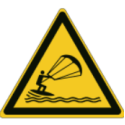 Señales ISO 7010 de "Peligro de kitesurf" - W062 Mejor precio