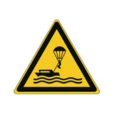 Cartelli ISO 7010 "Pericolo parasailing" - W063 Miglior Prezzo