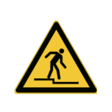 ISO 7010 „Trittgefahr“-Schilder – W070 Bester Preis, Online