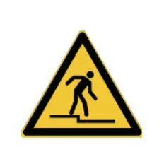 Señales de peligro de paso ISO 7010 - W070 Mejor precio