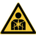 ISO 7010 "Danger of high-frequency non-ionizing radiation (risk