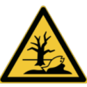 Placas ISO 7010 "Perigo de substâncias perigosas para o meio