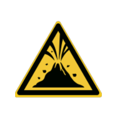 ISO 7010 Warnschilder „Vulkanausbruch“ – W075 Bester Preis