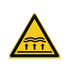 ISO 7010-Schilder „Gefahr der Bodengasemission“ – W077