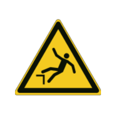 Señales de peligro de caída ISO 7010 - W008 Mejor precio