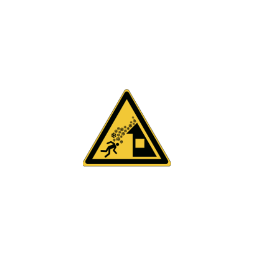 ISO 7010 "Danger of falling snow or ice from roof" signs - W040