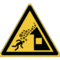 Señales ISO 7010 "Peligro de caída de nieve o hielo desde el