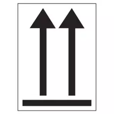 PVC label with double orientation arrows BLACK/RED Best Price