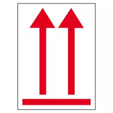 Etichetta in PVC doppie frecce orientamento NERE/ROSSE Miglior 2