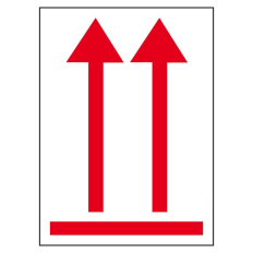 PVC label with double orientation arrows BLACK/RED Best Price 2