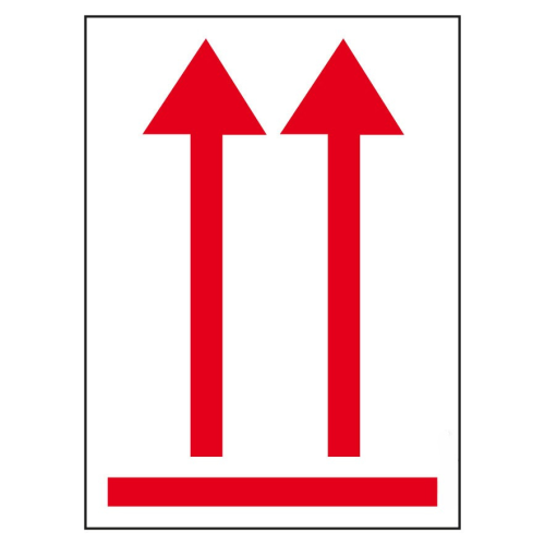 PVC label with double orientation arrows BLACK/RED Best Price